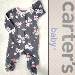 SOLD Carter's Floral and Fleece Footie